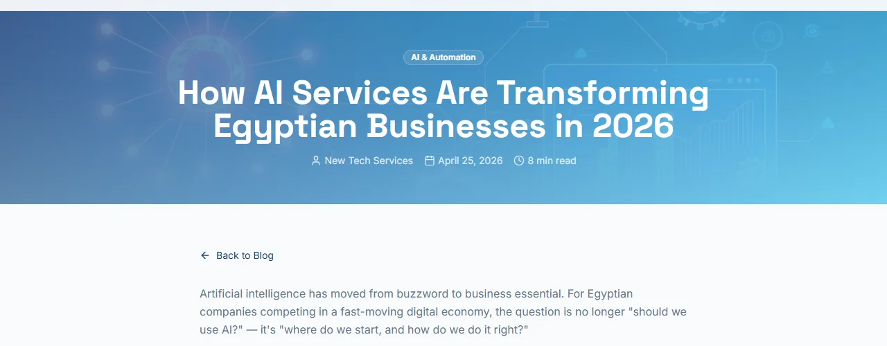 How AI Services Are Transforming Egyptian Businesses in 2026