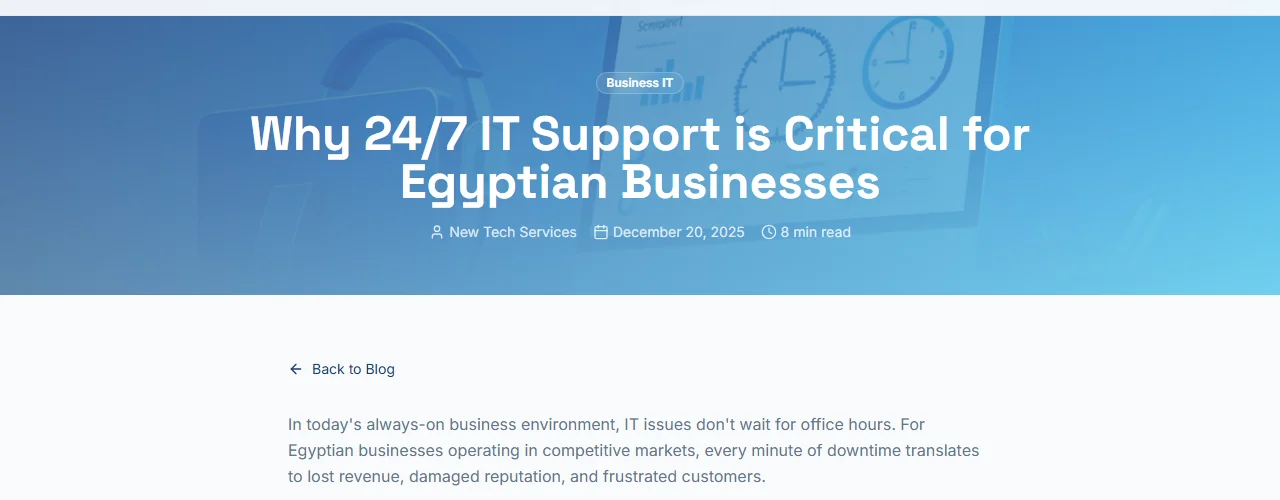Managed IT Services for Egyptian Businesses
