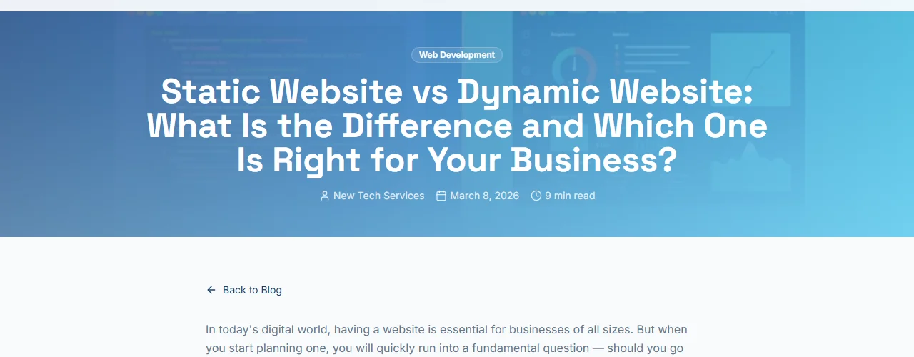 Static Website vs Dynamic Website: What Is the Difference?